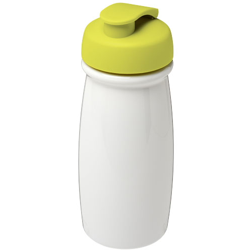 H2O Pulse® 600 ml Flip Lid Sport Bottle - White, Lime