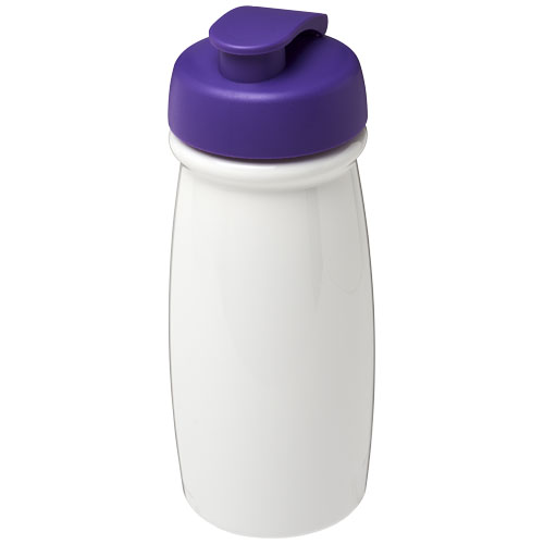 H2O Pulse® 600 ml Flip Lid Sport Bottle - White, Purple