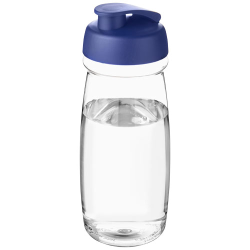 H2O Pulse® 600 ml Flip Lid Sport Bottle - Transparent, Blue