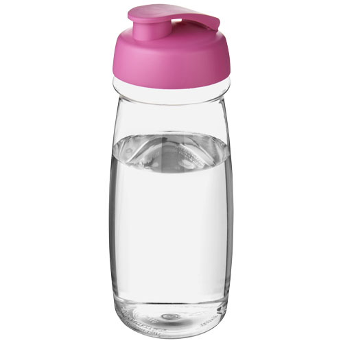 H2O Pulse® 600 ml Flip Lid Sport Bottle - Transparent, Pink