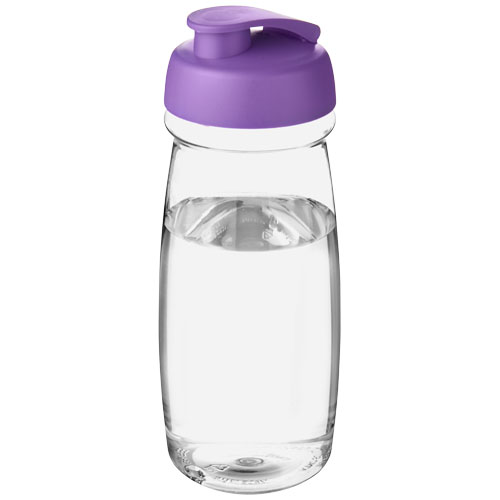 H2O Pulse® 600 ml Flip Lid Sport Bottle - Transparent, Purple
