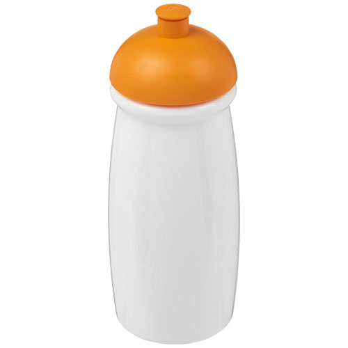 H2O Pulse® 600 ml Dome Lid Sport Bottle - White, Orange