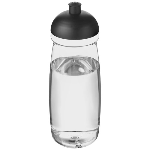H2O Pulse® 600 ml Dome Lid Sport Bottle - Transparent, Black