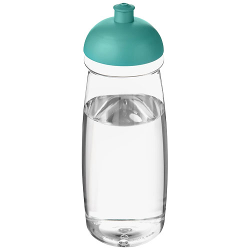H2O Pulse® 600 ml Dome Lid Sport Bottle - Transparent, Aqua Blue
