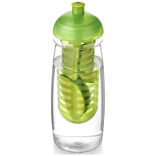 H2O Pulse® 600 ml Dome Lid Sport Bottle & Infuser - Transparent, Lime