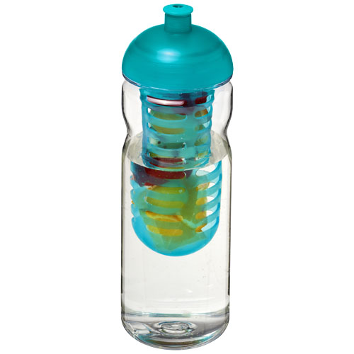 H2O Base Tritan™ 650 ml Dome Lid Bottle & Infuser - Transparent, Aqua Blue