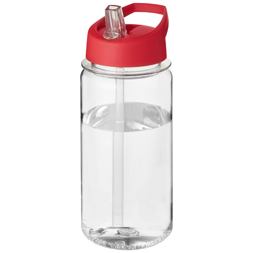H2O Octave Tritan™ 600 ml Spout Lid Sport Bottle - Transparent, Red