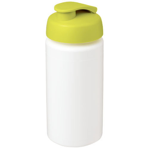 Baseline® Plus Grip 500 ml Flip Lid Sport Bottle - White, Lime