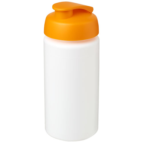 Baseline® Plus Grip 500 ml Flip Lid Sport Bottle - White, Orange