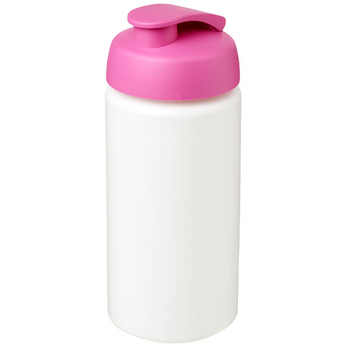 Baseline® Plus Grip 500 ml Flip Lid Sport Bottle - White, Pink
