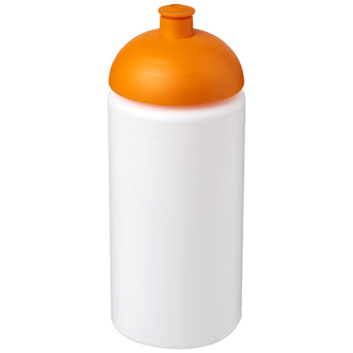 Baseline® Plus Grip 500 ml Dome Lid Sport Bottle - White, Orange