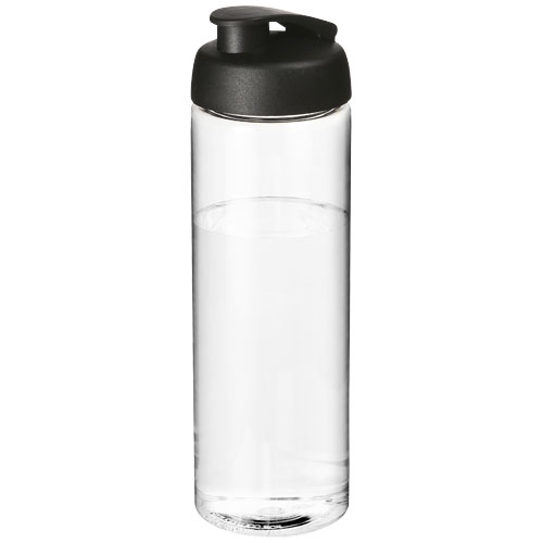 H2O Vibe 850 ml Flip Lid Sport Bottle - Transparent, Black
