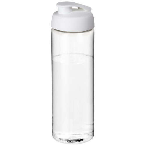 H2O Vibe 850 ml Flip Lid Sport Bottle - Transparent, White