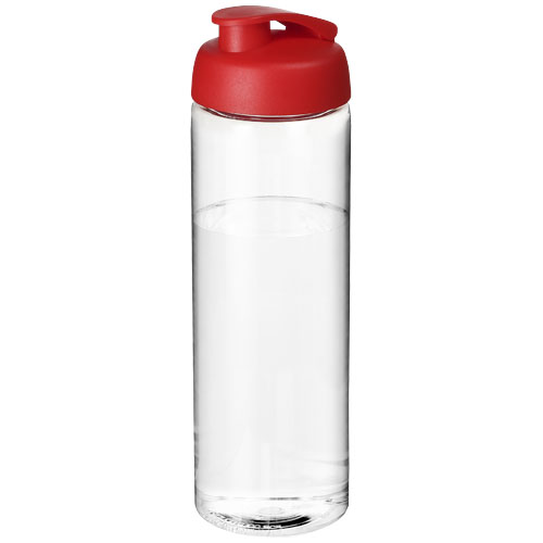 H2O Vibe 850 ml Flip Lid Sport Bottle - Transparent, Red