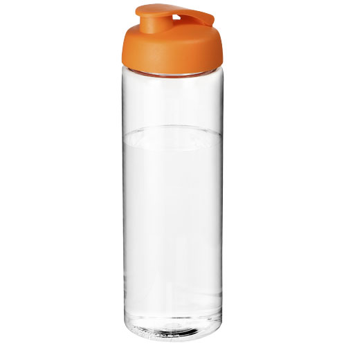 H2O Vibe 850 ml Flip Lid Sport Bottle - Transparent, Orange