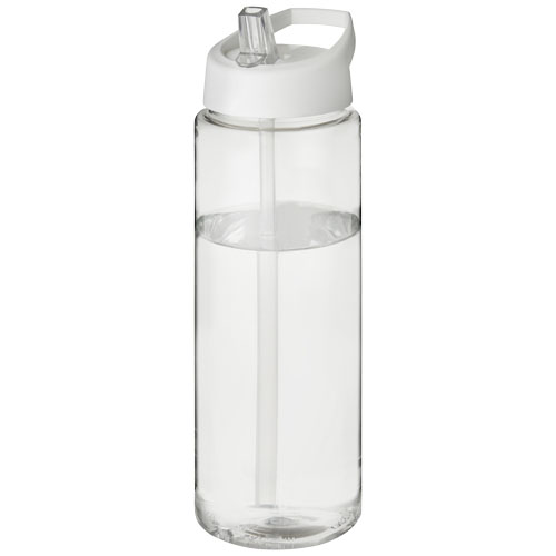 H2O Vibe 850 ml Spout Lid Sport Bottle - Transparent, White