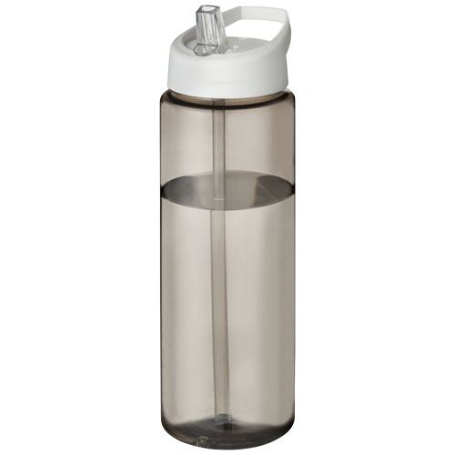 H2O Vibe 850 ml Spout Lid Sport Bottle - Charcoal, White