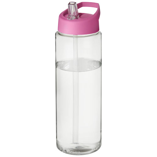 H2O Vibe 850 ml Spout Lid Sport Bottle - Transparent, Pink