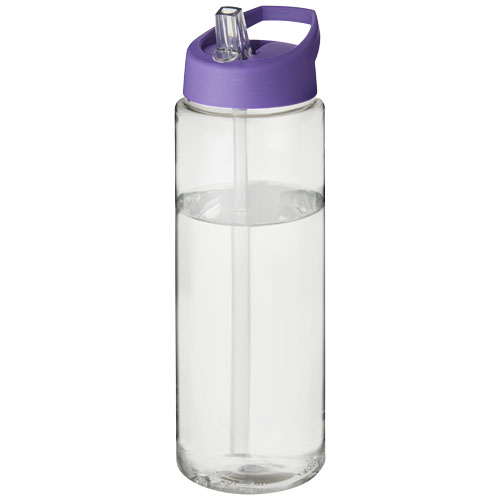 H2O Vibe 850 ml Spout Lid Sport Bottle - Transparent, Purple