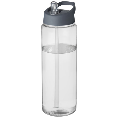 H2O Vibe 850 ml Spout Lid Sport Bottle - Transparent, Storm Grey