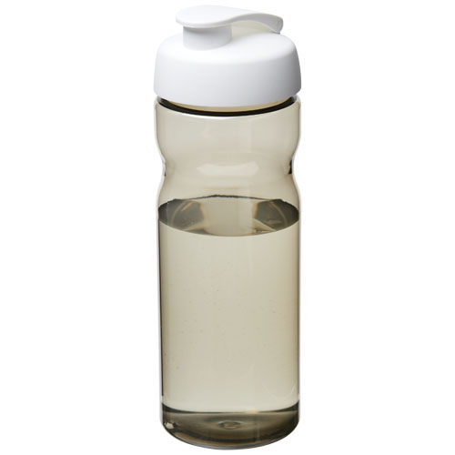 H2O Eco 650 ml Flip Lid Sport Bottle - Charcoal, White