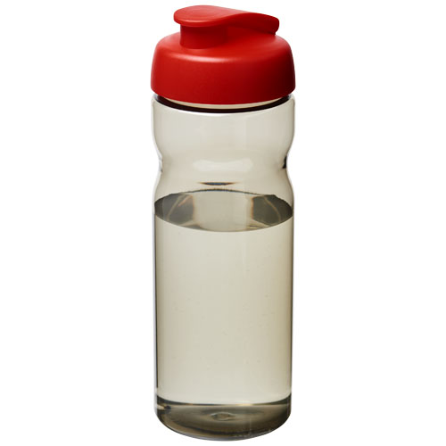 H2O Eco 650 ml Flip Lid Sport Bottle - Charcoal, Red