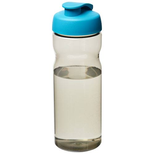 H2O Eco 650 ml Flip Lid Sport Bottle - Charcoal, Aqua