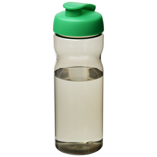 H2O Eco 650 ml Flip Lid Sport Bottle - Charcoal, Bright Green