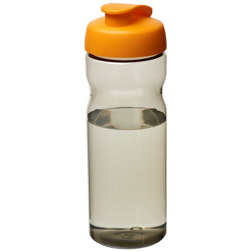 H2O Eco 650 ml Flip Lid Sport Bottle - Charcoal, Orange