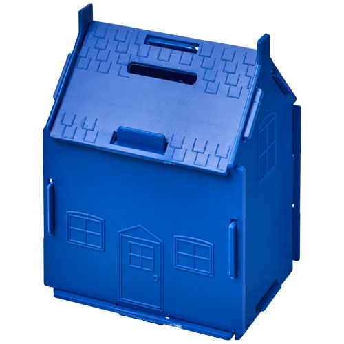 Uri House-Shaped Plastic Money Container - Blue