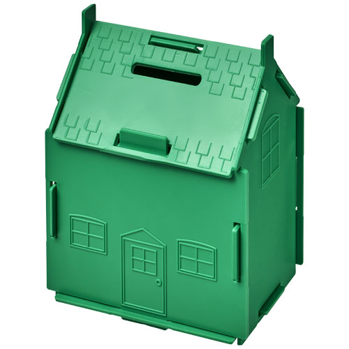 Uri House-Shaped Plastic Money Container - Green