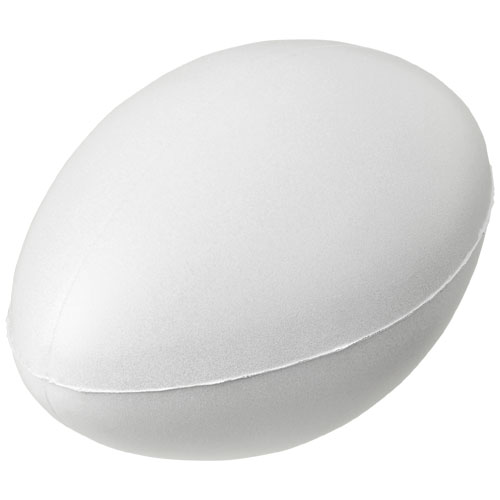 Ruby Rugby Ball-Shaped Stress Reliever - White