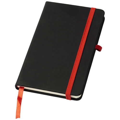 Noir A6 Notebook With Lined Pages - Black, Red
