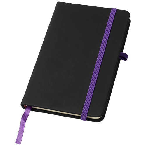 Noir A6 Notebook With Lined Pages - Black, Purple