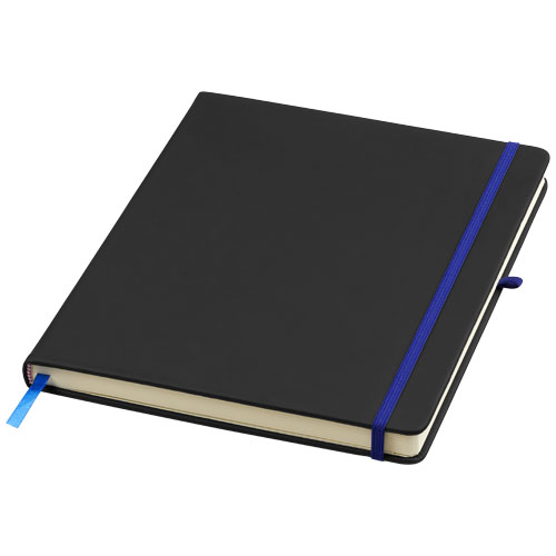 Noir Large Notebook With Lined Pages - Black, Blue
