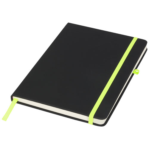 Noir Medium Notebook - Black, Lime