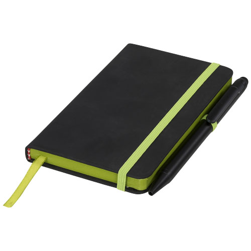 Noir Edge Small Notebook - Black, Lime
