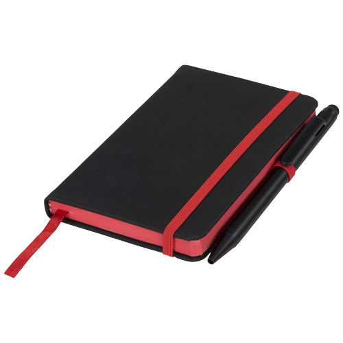 Noir Edge Small Notebook - Black, Red