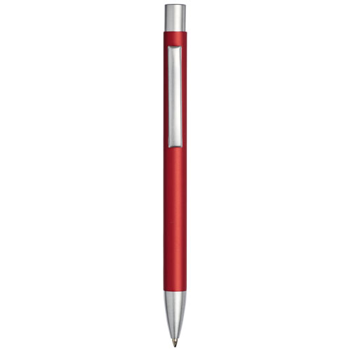 Reno Ballpoint Pen With Silver Effect Trim - Red