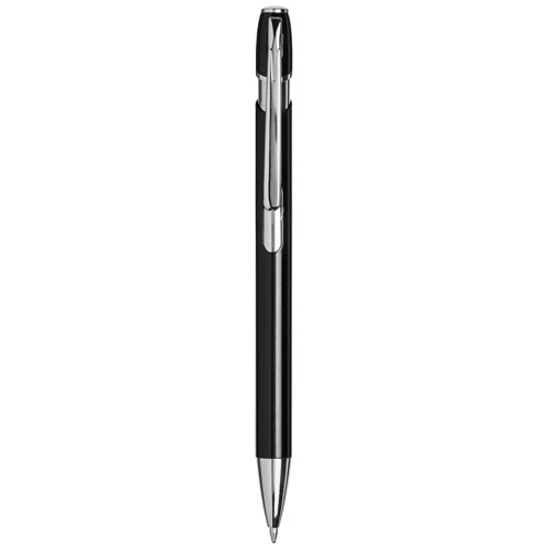 Milan Ballpoint Pen With Chrome Trim - Black
