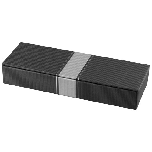 Onyx Double Pen Box - Black, Silver