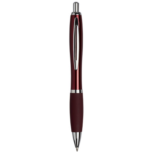 Curvy Ballpoint Pen With Metal Barrel - Red