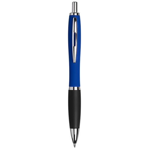 Curvy Ballpoint Pen With Soft Feel Barrel - Dark Blue