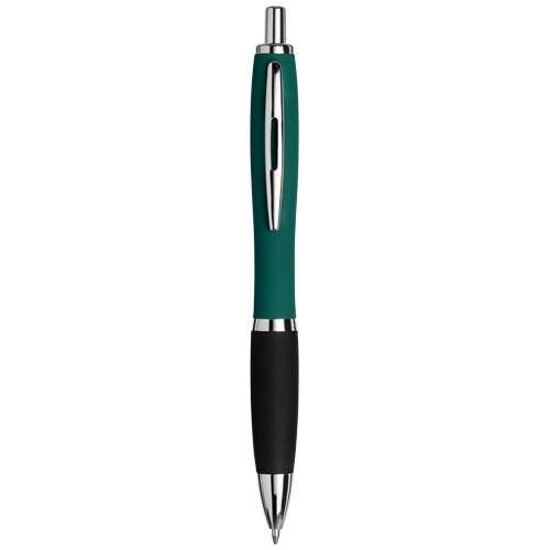 Curvy Ballpoint Pen With Soft Feel Barrel - Green