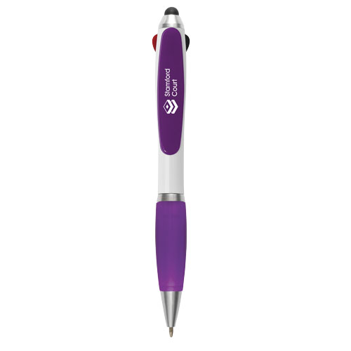 4 In 1 Curvy Stylus - White, Purple