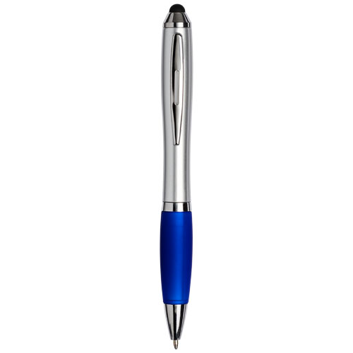 Curvy Stylus Ballpoint Pen - Silver, Blue
