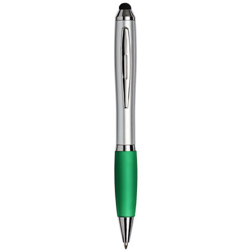 Curvy Stylus Ballpoint Pen - Silver, Green