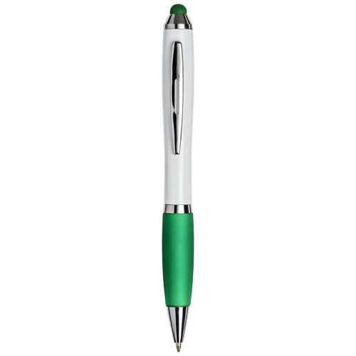 Curvy Stylus Ballpoint Pen - White, Green