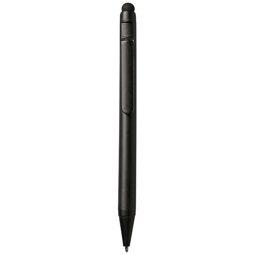 Stylus Ballpoint Pen With Push-Action Clip - Black