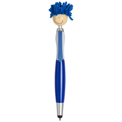 Mop Head Stylus Ballpoint Pen - White, Blue